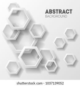 Vector illustration of an abstract geometric background consisting of intersecting shapes with a shadow, infographics.3D Render