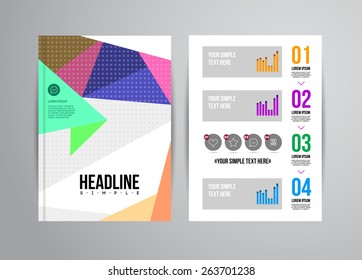 Vector Illustration with Abstract Geometric Background. Business Template for Flyer, Banner, Placard, Poster, Brochure Design. Technology Art