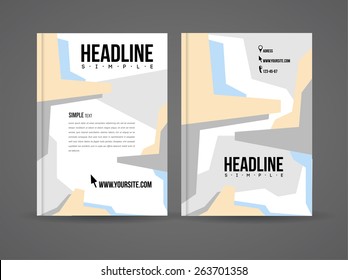 Vector Illustration with Abstract Geometric Background. Business Template for Flyer, Banner, Placard, Poster, Brochure Design. Technology Art