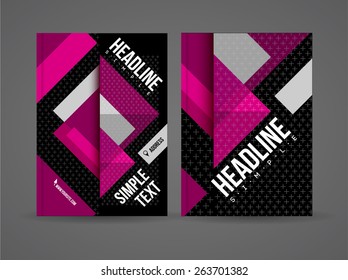 Vector Illustration with Abstract Geometric Background. Business Template for Flyer, Banner, Placard, Poster, Brochure Design. Technology Art