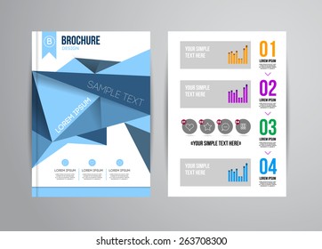Vector Illustration with Abstract Geometric Background. Business Template for Flyer, Banner, Placard, Poster, Brochure Design. Technology Art