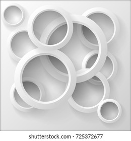 Vektorillustration-Illustration eines abstrakten geometrischen Hintergrunds, bestehend aus Schnittformen, Infografiken.3D-Render