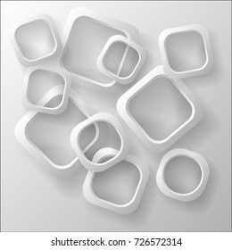 Vector illustration of an abstract geometric background consisting of intersecting shapes, infographics.3D Render