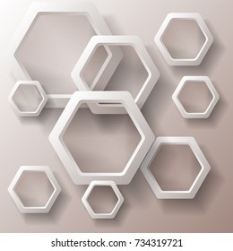 Vector illustration of an abstract geometric background consisting of intersecting shapes, infographics.3D Render