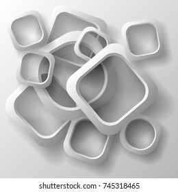 Vector illustration of an abstract geometric background consisting of intersecting shapes, infographics.3D Render