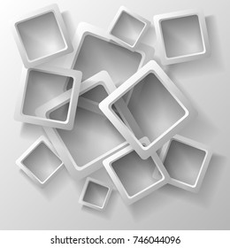 Vector illustration of an abstract geometric background consisting of intersecting shapes, infographics.3D Render