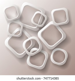 Vector illustration of an abstract geometric background consisting of intersecting shapes, infographics.3D Render