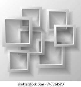 Vector illustration of an abstract geometric background consisting of intersecting shapes, infographics.3D Render