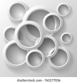 Vector illustration of an abstract geometric background consisting of intersecting shapes with a shadow, infographics.3D Render