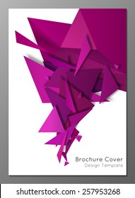 Vector illustration of abstract geometric brochure cover design template