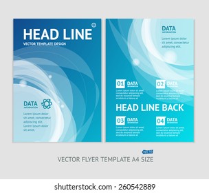 Vector illustration abstract geometric brochure flyer design templates in A4 size 
