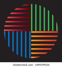 vector illustration of abstract geometric Colorful Circle Logo Vector