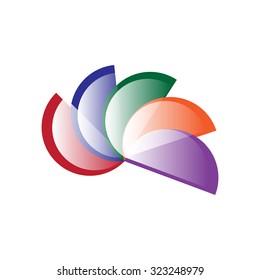 Vector illustration of abstract geometric colorful logo




