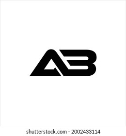 vector illustration of abstract geometric logo template AB initial design.