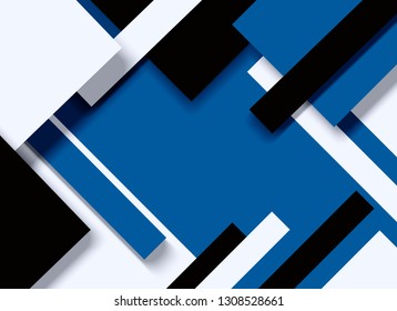 Vector illustration of abstract geometric multi-layered background from multicolored paper.
