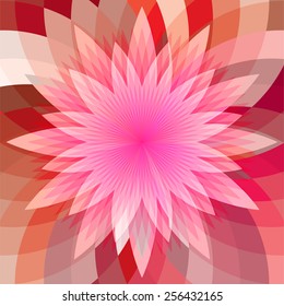 Vector illustration of an abstract geometric poligonal flower