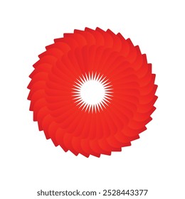 Ilustração vetorial do logotipo da flor do arco-íris geométrico abstrato, modelo do logotipo do círculo do gradiente, logotipo do girassol.