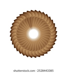 Ilustração vetorial do logotipo da flor do arco-íris geométrico abstrato, modelo do logotipo do círculo do gradiente, logotipo do girassol.