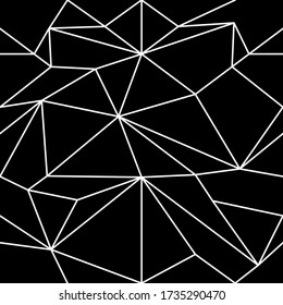 Vector illustration of abstract geometric seamless black pattern.