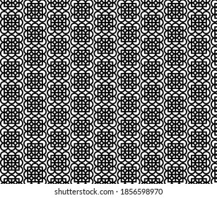 Vektorgrafik Abstraktes geometrisches, nahtloses Schwarz-Weiß-Muster. Vorlage für Design.