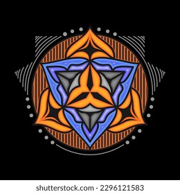 Vector illustration of abstract geometric shape in the form of a flower.
