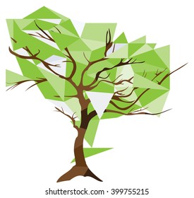 vector illustration of an abstract geometrical tree