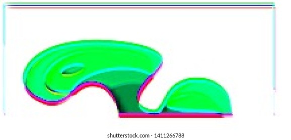 Vector illustration of an abstract glitch background. Cyberpunk concept. Colorful techno backdrop with aesthetics of vaporwave style of 80's. The image format is suitable for printing on a mug.