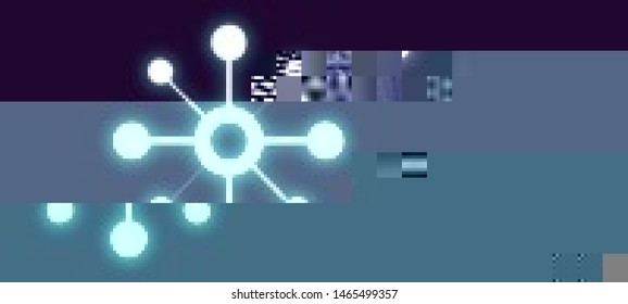 Vector illustration of an abstract glitch background. Cyberpunk concept. Colorful techno backdrop with aesthetics of vaporwave style of 80's.