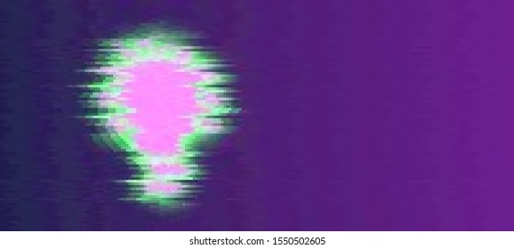 Vector illustration of an abstract glitch background. Cyberpunk concept. Colorful techno backdrop with aesthetics of vaporwave style of 80's. Creative graphic design for poster,brochure,flyer and card