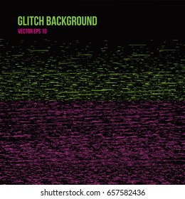 Vector illustration of abstract glitch effect background, data loss, damaged digital information, disk crash signal error, bug, digital noise. Vector EPS 10