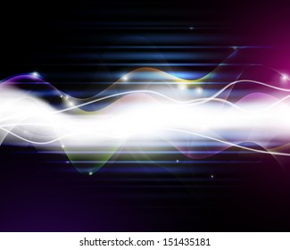 Vector Illustration of an Abstract Glowing Background