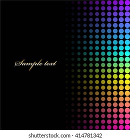 Vector illustration of Abstract glowing background. Text.