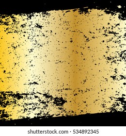 vector illustration Abstract Gold grunge background painted scratched texture background . 