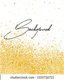 Vector illustration of abstract gold romantic background. Background with dots.