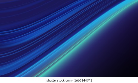 A vector illustration of abstract gradient streaks in curvy shape.