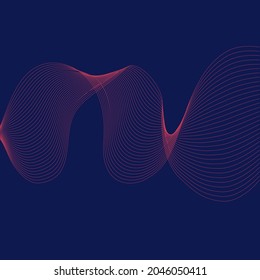 vector illustration abstract graphic design background blue dark mesh backdrop template gradient digital texture grid light form geometric beautiful effect cover soft red line shine horizon curve  