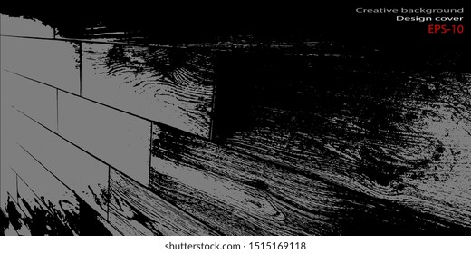 Vector illustration. Abstract graphics. Retro background. Abstract background. Abstractionism. Designer decorative cover. Background with grunge texture. Design background