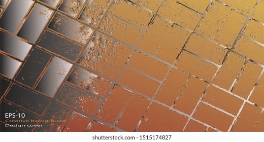 Vector illustration. Abstract graphics. Retro background. Abstract background. Abstractionism. Designer decorative cover. Background with grunge texture. Design background
