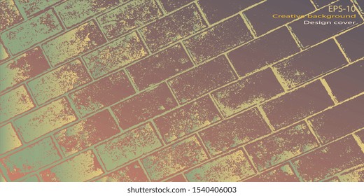 Vector illustration. Abstract graphics. Retro background. Abstract background. Abstractionism. Designer decorative cover. Background with grunge texture. Design background