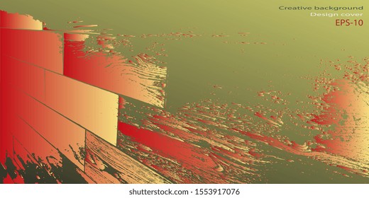 Vector illustration. Abstract graphics. Retro background. Abstract background. Abstractionism. Designer decorative cover. Background with grunge texture. Design background