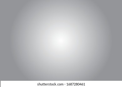 Vector illustration of abstract gray gradient background with white light in the middle.