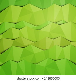 Vector Illustration of an Abstract Green Background