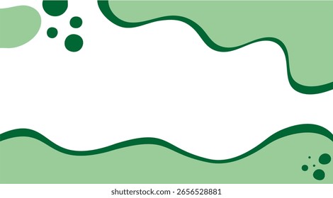 vector illustration of an abstract green background with frame	
