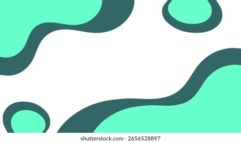 vector illustration of an abstract green background with frame	