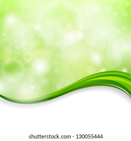 Vector Illustration of an Abstract Green Nature Background