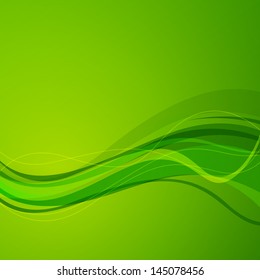 Vector Illustration of an Abstract Green Nature Background