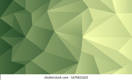 Ilustración vectorial de fondo polígonal verde abstracto