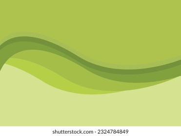Vector illustration abstract green  wave background. Dynamic shape combination patterns wallpaper for business presentation, banner, cover flyer, brochure, and poster. Elegant and calm color