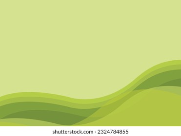 Vector illustration abstract green  wave background. Dynamic shape combination patterns wallpaper for business presentation, banner, cover flyer, brochure, and poster. Elegant and calm color