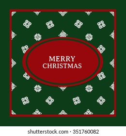 Vector illustration abstract  grenn Christmas Background. Cut out paper snowflakes pattern.